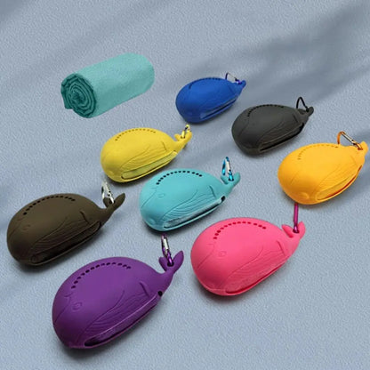 Quick Drying Cooling Ice Towel for Outdoor Portable Cute Bag Fitness Cool Towel Sweat Absorption with Buckle Sports Cold Towel