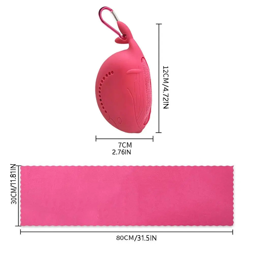 Quick Drying Cooling Ice Towel for Outdoor Portable Cute Bag Fitness Cool Towel Sweat Absorption with Buckle Sports Cold Towel